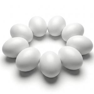 lot 14081 image: SallyFashion Wooden Fake Eggs for Nesting Boxes, 9 PCS White Easter Eggs for Craft Pretend Play Kitchen Accessories for Toddler Kids
