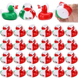 lot 14098 image: Sotiff 24 Pcs Italy Flag Rubber Duck Bulk Patriotic Italian Flag Rubber Duck Souvenir Gifts for Italy Lovers Travellers Office Desk Ornament Independence Day Party Favors