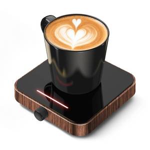 lot 14101 image: Maestri House Mug Warmer, Electric Coffee Cup Warmer for Desk with 3-Temp Settings,Auto Shut Off, Constant Temperature Heating for Beverage, Milk, Tea and Hot Chocolate at Home & Office (Wood Grain)