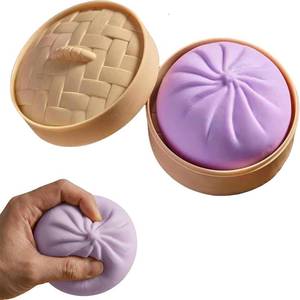 lot 14139 image: Giant Dumpling Squishy, Large Dumpling Squishy, Mystery Jumbo DumplingSquishy,Food Steamer Stretchy Desk Toys, Cute Anxiety Relief Fidget Toy, Soft Squeeze Decompression Dough for Adults (Purple)