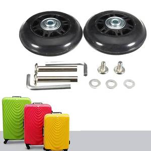 lot 14146 image: 68X24mm Black Luggage Suitcase  Inline Outdoor Skate Replacement Wheels with ABEC 608zz Bearings