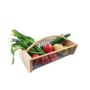lot 15353 image: Garden Hod Harvest Basket, Durable Wooden Gardening, Supply Suitable For Kitchen, Picnic And Outdoor Picking