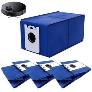 lot 16080 image: Dust Bags, 4 Pack 4.6L Large Capacity Dust Collector Bags Reusable Dust Collection Bag Compatible With RC400 Dustin Orb-i Robot Ultra-Vision Vacuum Cleaners