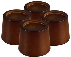 lot 18246 image: Wood Bed Furniture Risers Blocks - 3 inch Set of 4 Bed Risers, Heavy Duty Solid Wood Round Risers, Sofa Riser with Non-Slip Pad, Create Storage Space and Easy Cleaning for The Sweeper