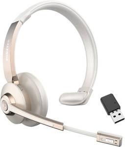 lot 18252 image: Wireless Headset, 5.0 Trucker Bluetooth Headset with with Microphone Noise Canceling & USB Dongle, Wireless Headphones with Mic Mute for Remote Work Cell Phone Computer Call Office Teams Meetings