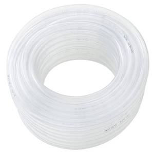 lot 18256 image: DAVCO 14 ID x 50ft Clear Vinyl Tubing, Low Pressure Flexible PVC Tubing, Heavy Duty UV Chemical Resistant Lightweight Plastic Vinyl Hose, BPA Free and Non Toxic