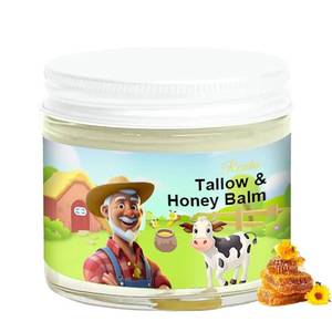 lot 18270 image: Tallow and Honey Balm, Tallow Face Moisturizer, Beef Tallow for Skin, Handmade All-Natural Moisturizer with Grass-Fed Beef Tallow & Raw Wild Honey for Smooth, Hydrated Skin, Natural Formula