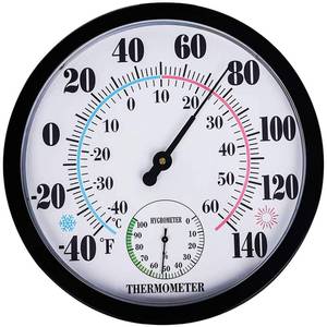 lot 18272 image: Indoor Outdoor Thermometer Hygrometer - Waterproof Hanging Wall Thermometer Decorative Outdoor Thermometer Large Numbers, No Battery Needed Outdoor Thermometers for Patio