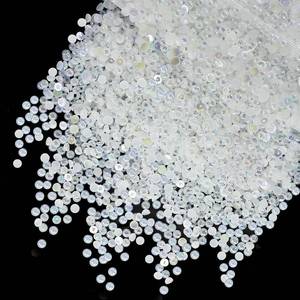 lot 18275 image: qiipii 7200PCS 3mm Small Pure White AB Round Half Round Pearls for Crafting Imitation Loose Flatback Beads for Nails Face Eyes Makeup Wedding Tumblers Bottles Crafts Bedazzling Clothes Shoes Phones