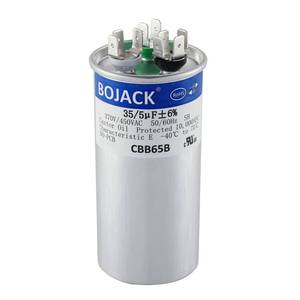 lot 18284 image: BOJACK 355uF 35 5 MFD �6% 370V440V CBB65 Dual Run Circular Start Capacitor for AC Motor Run or Fan Start or Condenser Straight