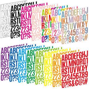 lot 18372 image: Letter Stickers 15 Sheets 750 PCS Alphabet Number Stickers 2 Inch Vinyl Self Adhesive Stick on Letters for Water Bottles Scrapbooking Cup Mailbox Crafts Bulletin Board Classroom Decor(Multicolor)
