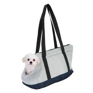 lot 18377 image: PETAXCELL Dog Purse Carrier with Crossbody Strap & Fleece Lining, Breathable Little Dog Sling Carrier, (15.7 x 5.9 x 8.7, Dark Blue), Intended for HikingCampingTraveling