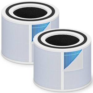 lot 19124 image: Core 300 Smoke Remover Replacement Filter for LEVOIT Core 300 Core 300-P Core 300S Core 300S-P Vortex Air Air Purifier, 4-in-1 High-Efficiency Activated Carbon, Core 300-RF-SR, 2 Pack, Blue