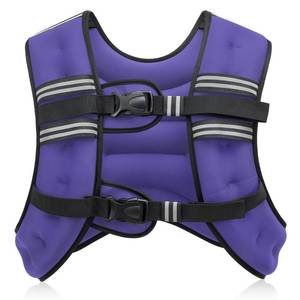 lot 19176 image: ZELUS Weighted Vest, 6lb8lb12lb16lb20lb25lb30lb Weight Vest with Reflective Stripe for Workout, Strength Training, Running, Fitness, Muscle Building, Weight Loss, Weightlifting, Violet(16 lb)