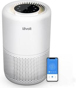 lot 19216 image: LEVOIT Air Purifier for Home Bedroom Dorm Room, Smart & Voice Control, AHAM VERIFIDE, 3-in-1 Filter With HEPA Sleep Mode, for Pollen, Pollutants, Smoke, Dander, Dust, Core 200S-P, White