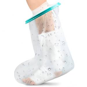 lot 20385 image: NINEMAX Waterproof Foot Cast Cover for Shower,Ankle Watertight Shower Boot Covers for Adults Reuseable Cast Protector After Surgery for Broken Foot,Wound and Burns