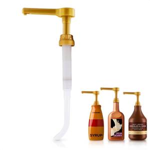lot 20386 image: Sauce Pump Dispenser �� Works with Torani, DaVinci (64oz), & Ghirardelli (87-90oz) Bottles  Pump for Coffee Syrup Bottle  Precise Dispensing 0.5oz & Lockable Design �� Long Tube with Adjustable Length