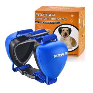 lot 20394 image: PROHEAR Ungrade GEL Pads Dog Ear Muffs Hearing Protection for Dogs, NRR 28dB for Thunder, Hunting, Tourism,Small - Blue