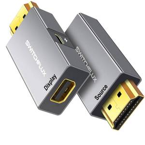 lot 20412 image: SWITCHFLUX HDMI to Mini DisplayPort Adapter 1 Pack, 4k60Hz HDMI (Source) to Mini DP (Display) Adapter, Male to Female Converter Compatible with PC, Graphics Card, Laptop, Xbox, PS5