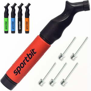 lot 20423 image: SPORTBIT Ball Pump with 5 Needles - Push & Pull Inflating System - Great for All Sports Balls - Goes with Needles Set