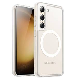 lot 20429 image: JETech Magnetic Case for Samsung Galaxy S23 5G 6.1-Inch, Compatible with MagSafe, Translucent Matte Back Shockproof Phone Cover (Frosted Clear)