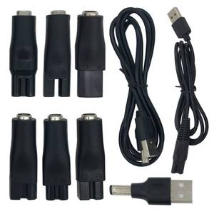lot 20434 image: Charger Cord for Most Electric Hair Clipper Trimmer Shaver Razor, Flawless Leg Pedi - 5V DC Cable and Variety Adapters