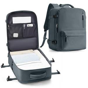 lot 20436 image: VECAVE Travel Backpack for Women, Airline Flight Approved Carry On Backpacks Waterproof 14 Inch Laptop Backpack with Shoe Compartment Casual Daypack GreyBlue