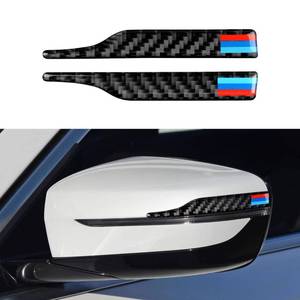 lot 20437 image: 2PCS Universal Rearview Mirror Protector Sticker Anti Collision Strips Carbon Fiber Decal Trim fits for BMW 1 2 3 4 5 6 7 Series X1 X2 X3 X4 X5 X6 Accessories