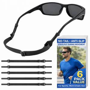 lot 20439 image: Discount Parts Direct No-Tail Glasses Strap 6 Pack �� Adjustable Anti-Slip Eyeglasses & Sunglasses Strap, Headband Style Eyewear Retainer for Men, Women & Kids, Sports, Work & Daily Wear, 7.5-13.5