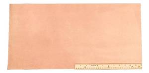 lot 20446 image: Leather Side Piece Veg Tan Split Medium Weight 12 X 24 Inches 2 Square Feet