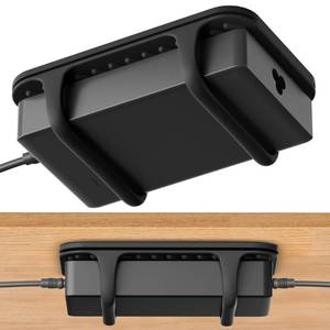 lot 20467 image: ELETIUO Universal Silicone Laptop Charger Holder,Under Desk Power Brick Mount Organizer for Charging Brick & Cables,Flexible Non-Slip Power Bricks Mount,Secure Supply Holder for Laptop Charger,Black