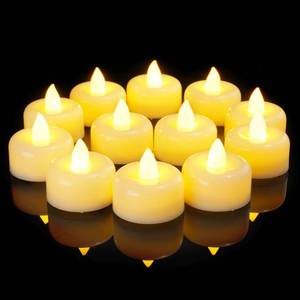 lot 20472 image: Amagic 24 Pack Flameless LED Tea Lights Candles Battery Operated, Electric Fake Tealight Candles for Votive, Halloween, Christmas, Home Decor, Wedding, Table Decor (24Pack)