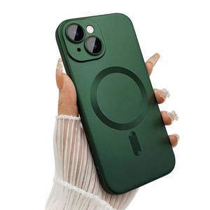 lot 20478 image: ankofave Magnetic for iPhone 13 Phone Case for WomenMen, Matte Luxury Soft Metallic Luster Design with Camera Lens Protector, Compatible with Magsafe Case for iPhone 13 6.1-Deep Green