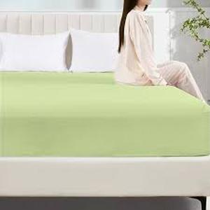 lot 9973 image: Shreem Linen Zipper Fitted Sheet -16 Inch Extra Deep Pocket, Soft Brushed Microfiber Bottom Sheet, Wrinkle, Shrink & Fade Resistant, Hotel Quality, Sage, Queen