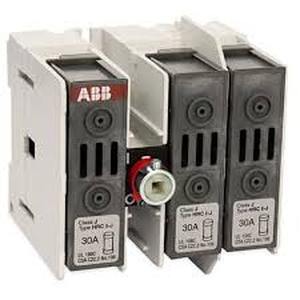 lot 11027 image: ABB OS30FAJ12 Disconnect Switch, Fused, 30A, 3P, 600VAC, BaseDIN Rail Mount