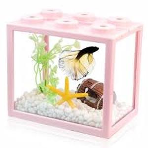 lot 11041 image: Nano Aquarium Tank Kit Pink