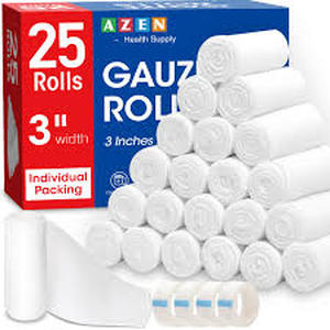 lot 12069 image: AZEN Health Supply Medical Gauze Rolls 25 Pack