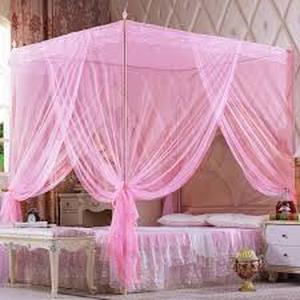 lot 19158 image: Pink Bed Canopy Netting Home Decor