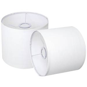 lot 3094 image: Small Lampshades Set of 2, White Linen Drum Lampshades, 8.66in Top x 8.66in Bottom x 7.87in High Lamp Shade, Lamp Shades Replacement for Table and Floor Lamps, Pendant Light, Handcrafted, Easy Assembly