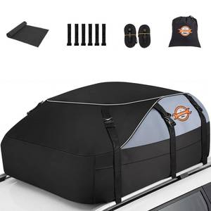 lot 3103 image: Sailnovo Soft Car Rooftop Cargo Carrier Roof Bag 20 Cubic Feet Waterproof Car Top Carrier, Fits Most Vehicle withWithout Rack, Include Anti-Slip Mat,6 Reinforced Straps,6 Door Hooks