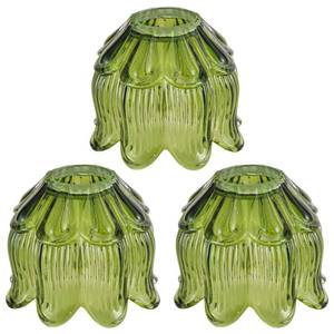 lot 3119 image: EIDEARAY Tulip Lamp Shades Replacement, Green Glass Sconce Shade Heavy and Thick for wall lamps, chandeliers, floor lamps, table lamps and crystal chandliers, etc (Green lilies)