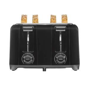 lot 3122 image: Proctor Silex 4 Slice Toaster with Extra Wide Slots for Bagels, Cool-Touch Walls, Shade Selector With 7 Browning Levels, Toast Boost, Auto Shut-off and Cancel Button, Black (24215PS)