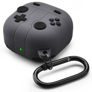 lot 4011 image: KOREDA Compatible with Samsung Galaxy Buds FEGalaxy Buds 2 ProBuds ProBuds 2 Case, Cute Funny Cool Game Player Design Silicone Protective Case (Gray)