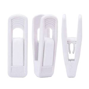 lot 4012 image: Trgowaul Velvet Hangers Clips, Pants Hangers Velvet Clips, Strong Finger Clips Perfect for Thin Velvet Hangers (20pc, White)