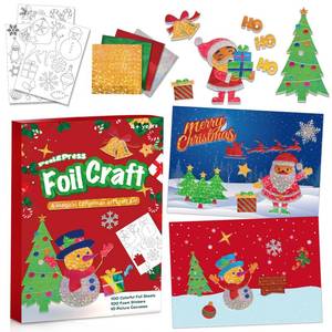lot 4013 image: Vloso Christmas Crafts for Kids,Foil Crafts Creative Activity Travel Art for Kids,Christmas Gifts for GirlsandBoys Ages 4, 5, 6, 7, 8, 9