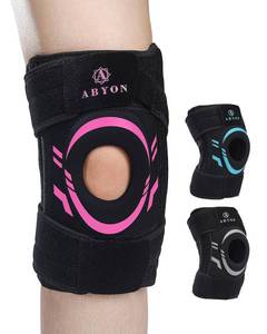 lot 4384 image: ABYON Knee Brace for Women � Adjustable Knee Support for Meniscus Tear, ACL, MCL and Arthritis � Neoprene Patella Stability Wrap with Dual Side Stabilizer and Patella Gel Pad for Pain Relief and Injury Recovery � See How to Size Video Before Ordering