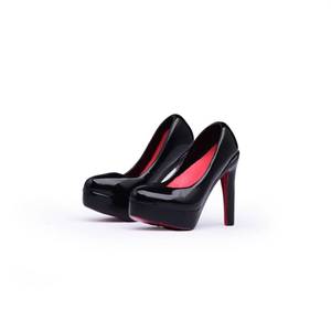 lot 4406 image: Fremego 16 Scale Female High-Heeled Shoes Leather Shoes Model Accessory for 12inch PH TBL JO Action Figure Body (Black)