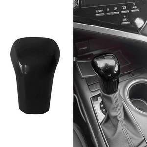 lot 4413 image: Rebvugr Car Gear Shift Knob Cover, Gear Shifter Cover, Sport Style Print Auto Gear Shift Knob Cover Trim, Shift Lever Cover Accessories Fit for Toyota Camry 2018-2025 Corolla 2019-2024 (Black)