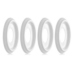 lot 4419 image: 4 Packs Molded Nylon Ceiling Medallion for Light Fixtures and Ceiling Fans, 10inOD x 4inID x 0.94inP (Fits Canopies up to7-14in)White