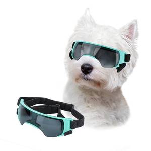 lot 4426 image: LESYPET Futuristic Dog Goggles for Small Breed, Tech-Style Pet Eye Glasses, Anti-Fog UV Protection Windproof Dog Sunglasses with Adjustable Strap for Outdoor Riding Travel, Blue